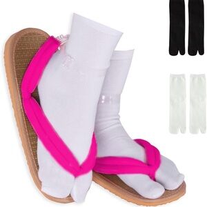 Pink Toe Separator Sandals with Socks demon slayer 7.5-9.25 cm kanroji mitsuri